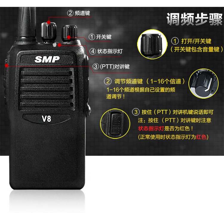 摩托羅拉Smp V8數字對講機調頻