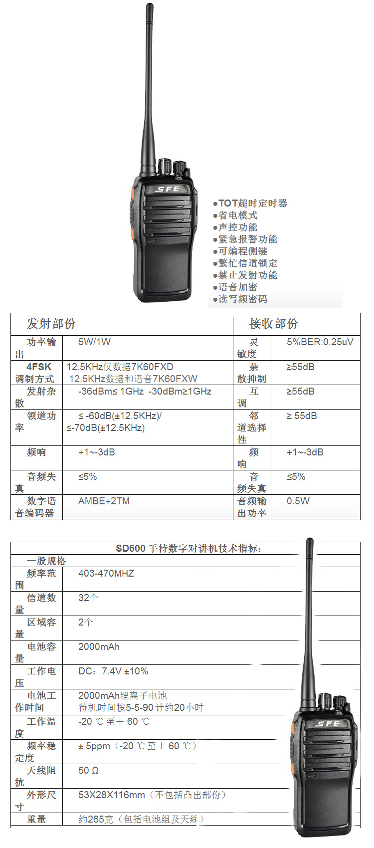 順風(fēng)耳SD600對講機