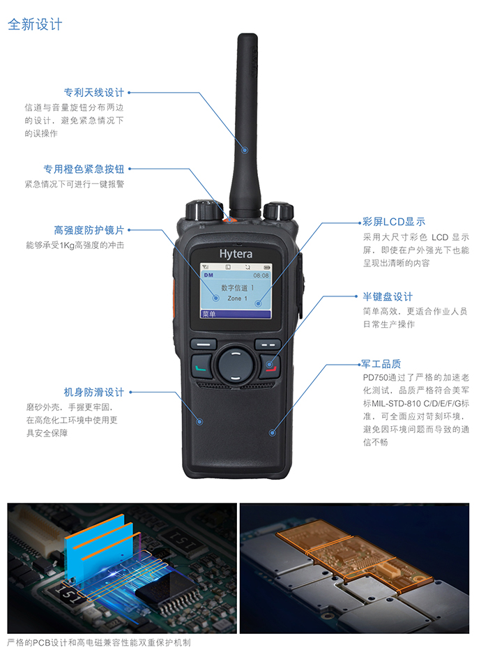 海能達PD750防爆對講機全新設計