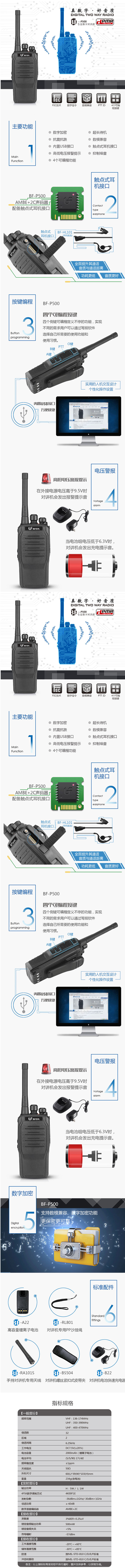 北峰BF-P500對講機