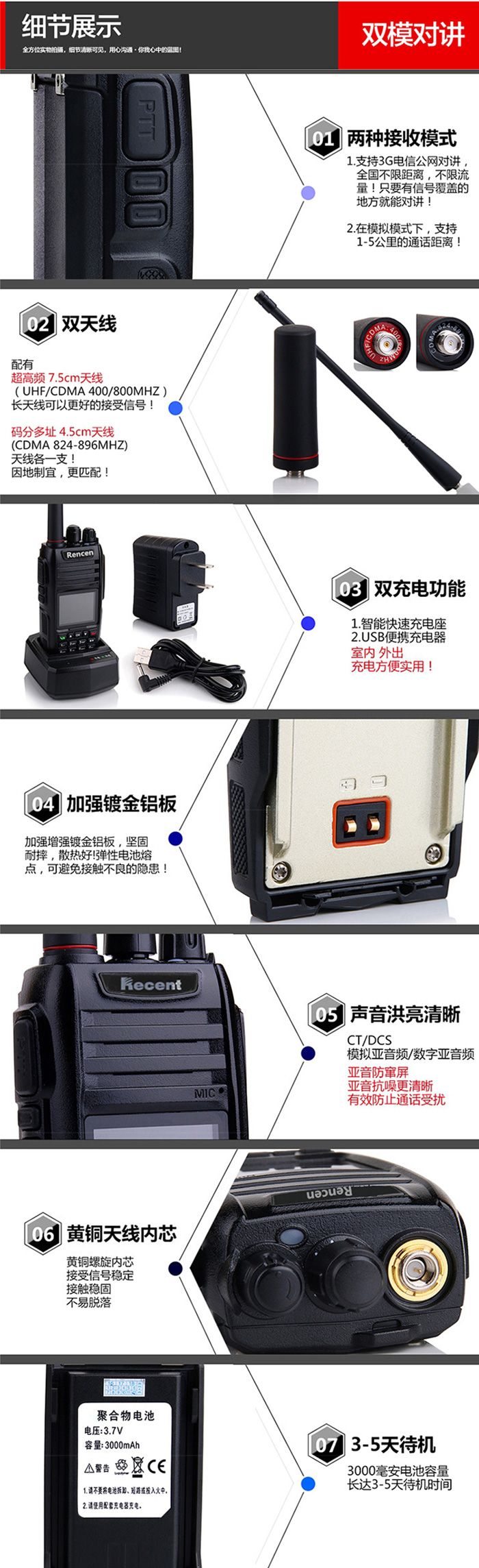 瑞森T680公網(wǎng)對講機細節展示